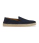 Hackett London Altea Loafer usnjene espadrile mornarsko modre barve