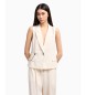 Armani Exchange Sleeveless blazer white ecru