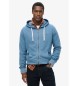 Superdry Klasična kapuca Essential z modro zadrgo