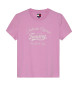 Tommy Jeans Maglietta rosa con logo essenziale
