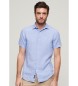 Superdry Camisa informal de lino Studios azul