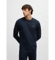 BOSS Maglietta a nido d'ape blu navy