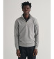 Gant Shield gr sweatshirt med halv lynls