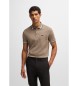 BOSS Polo Paddy en piqué marron