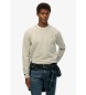 Superdry Sweat-shirt beige Essential  col ras du cou avec logo Essential