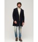 Superdry Town Merchant Store marineblå frakke