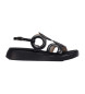 Wonders Arizona Leather Sandals Preto Preto