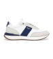 Pepe Jeans Zapatillas de piel Buster Knit blanco