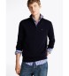 Tommy Hilfiger Half-zip pullover with embroidered navy logo