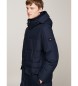 Tommy Hilfiger Pikowana parka w granatowym stylu użytkowym