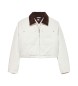 Tommy Jeans Veste courte matelasse avec logo blanc