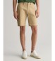 Gant Slim Fit beige twill shorts