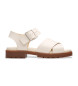 Clarks Sandlias Orinoco Cross em pele branca e creme