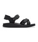 Clarks Wesley Shore lädersandaler svart