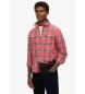 Superdry Camicia a quadri in lino rosso Merchant Store