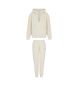EA7 Strikket sjal i stretch-bomuld med htte i beige