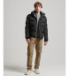Superdry Everest Steppjacke mit Kapuze Schwarz