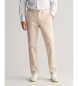 Gant Beige keperstof Slim Fit Chino broek