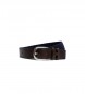 Hackett London Parachute leather belt navy