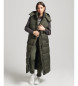 Superdry Gilet long à capuche Ripstop vert