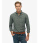 Superdry Premium Check Oxford Hemd grün