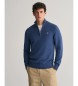 Gant Maglione casual blu navy con mezza zip