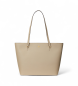 Lauren Ralph Lauren Medium Karly tote bag in taupe cross-grain leather