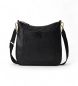 Lauren Ralph Lauren Cameryn crossbody-taske i narvet læder, sort