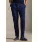 Lauren Ralph Lauren Marineblaue Slim Tapered Fit Leinenhose