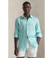 Polo Ralph Lauren Turkos linneskjorta med passform