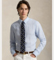Polo Ralph Lauren Camisa de lino con rayas Custom Fit azul