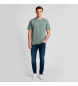 BOSS T-shirt med kontrastfarvet logo, grøn