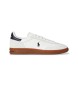 Polo Ralph Lauren Off-white Bedford träningsskor i mocka och läder