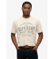 Superdry Machined Goods Workwear T-shirt vit kräm