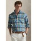 Polo Ralph Lauren Custom Fit blauw geruit poplin overhemd
