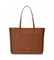 Lauren Ralph Lauren Bolso tote Karly de piel cruzada marrón