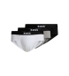 BOSS 3er-Pack Logo-Bund-Slips weiß, grau, schwarz