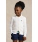 Polo Ralph Lauren Cardigan en coton à mailles en huit, blanc