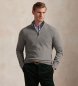Polo Ralph Lauren Maglione di lana con zip corta grigio