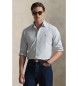 Polo Ralph Lauren Custom Fit gestreiftes Oxford-Hemd weiß, marineblau