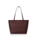 Lauren Ralph Lauren Bolso tote Karly mediano de piel cruzada granate