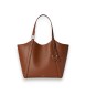 Lauren Ralph Lauren Bolso tote Tasha grande de piel de napa marrón