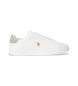Polo Ralph Lauren Erfgoed leren sportschoenen wit, grijs