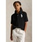 Polo Ralph Lauren Bombažna polo majica piqué s črnim motivom Big Pony