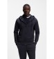 BOSS Sweatshirt mit Kapuze und Reißverschluss navy