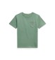 Polo Ralph Lauren Strikket T-shirt i bomuld med lomme grøn