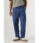 Pepe Jeans Pantaloni blu in popeline, vestibilità comoda e rilassata.