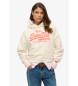 Superdry Sweat-shirt vintage blanc crème