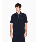 A|X Armani Exchange Elastisches Polohemd in Marineblau
