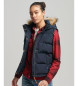 Superdry Gilet en fourrure synthétique Everest bleu marine